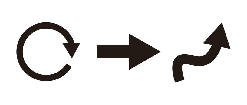 A set of icons for various arrows vector