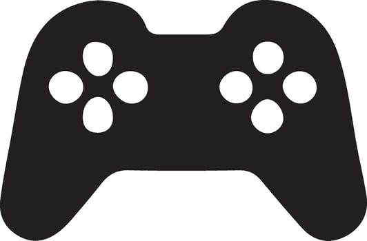 game controller or gamepad flat icon for gaming apps and websites vector