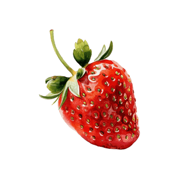 Fresh strawberry isolated on transparent background png
