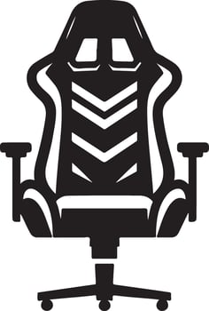 Office or Gaming Chair and Wooden Desk Chair silhouettes vector