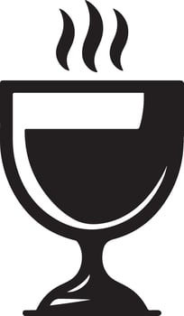 Glash silhouette on illustration. icon glash vector