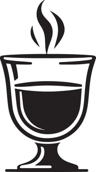Glash silhouette on illustration. icon glash vector