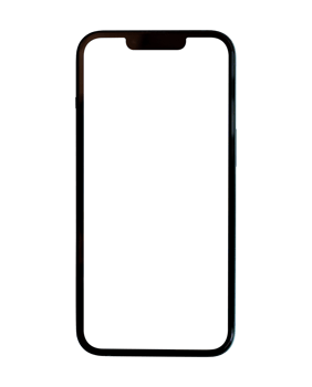 Mobile smartphone mockup with blank screen isolated on transparent background. File png
