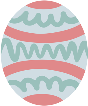 Easter eggs are painted in beautiful patterns. Easter activities png