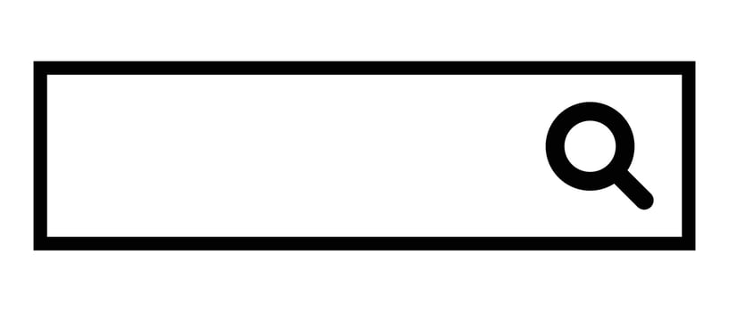 A simple search box. Web search. vector