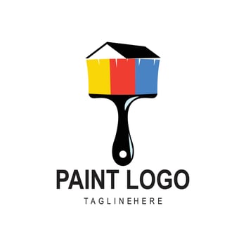 logo paint roller logo design vector