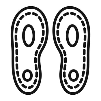 Orthopedic insoles Symbol mark in filled style vector