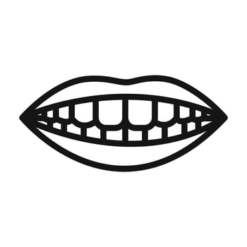 smile with teeth Symbol mark in filled style vector