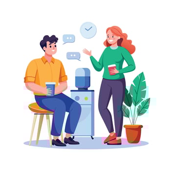 Realistic Office Moments Illustration Concepts vector