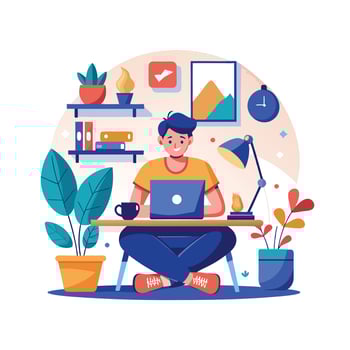 Realistic Office Moments Illustration Concepts vector