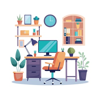 Realistic Office Moments Illustration Concepts vector