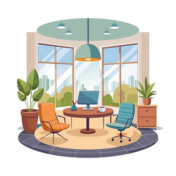 Realistic Office Moments Illustration Concepts vector