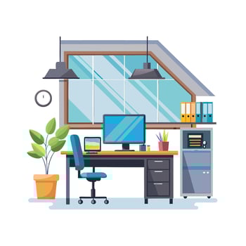 Realistic Office Moments Illustration Concepts vector