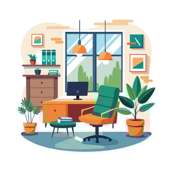 Realistic Office Moments Illustration Concepts vector