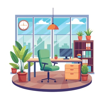 Realistic Office Moments Illustration Concepts vector