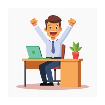 Realistic Office Moments Illustration Concepts vector