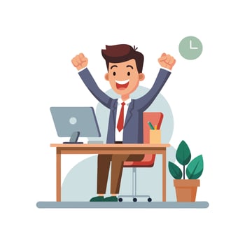 Realistic Office Moments Illustration Concepts vector