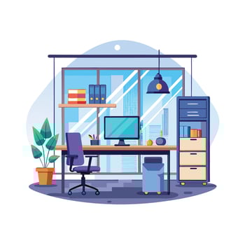 Realistic Office Moments Illustration Concepts vector