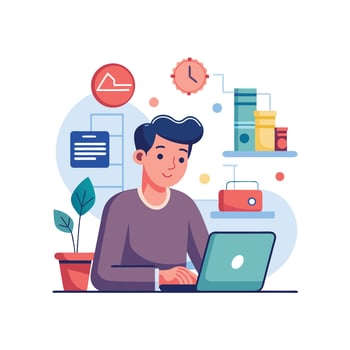 Realistic Office Moments Illustration Concepts vector