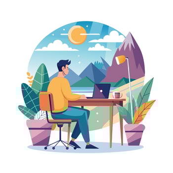 Realistic Office Moments Illustration Concepts vector