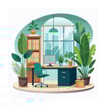 Realistic Office Moments Illustration Concepts vector