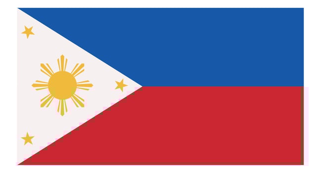 Flag of the Philippines. A country in Southeast Asia. vector