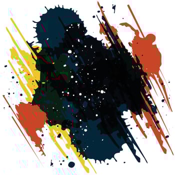 Abstract colorful splash, paints, brush background vector