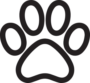 Paw foot trail print of cat. Dog, puppy silhouette animal diagonal tracks for t-shirts, backgrounds vector