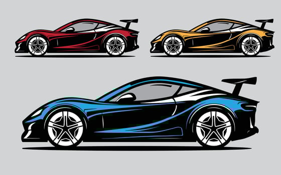 Sports Car Design illustration vector