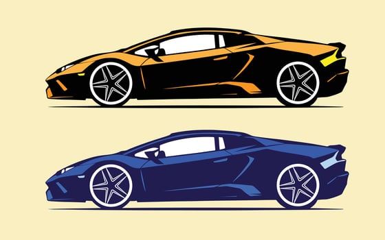 Sports Car Design illustration vector