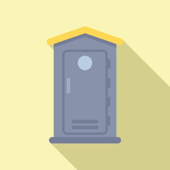 Street public toilet showing lack of hygiene in a city vector