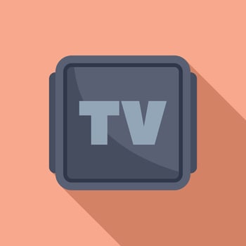 Retro tv set displaying tv logo on screen vector