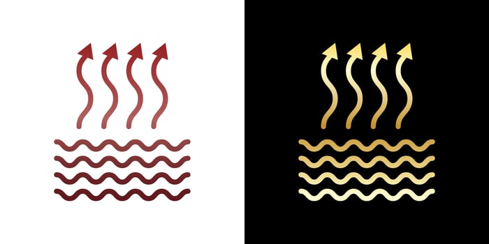 Breathable fabric airflow mattress sign icon. vector