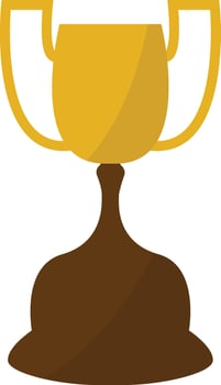 Gold Award Icon. Isolated on White Background. Illustration Design in Cartoon Style. vector