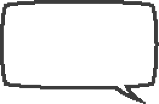 Pixel speech bubble for game design and chart. Retro chat box for dialog comment and messages. Conversation balloon shape. png