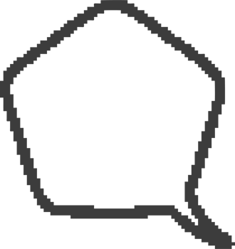 Pixel speech bubble for game design and chart. Retro chat box for dialog comment and messages. Conversation balloon shape. 8 bit cartoon element png