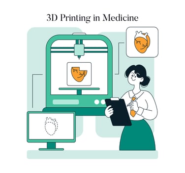 Healthcare Innovation. Flat Illustration vector