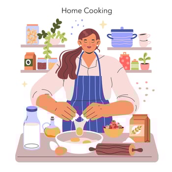 Housewife. Flat Illustration vector