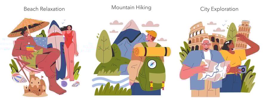 Vacation. Flat Illustration vector