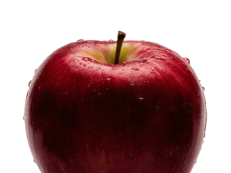 red apple on transparent background png