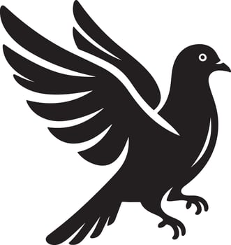 Pigeon silhouette, Pigeon SVG, Pigeon illustration, Pigeon bird silhouette vector