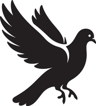 Pigeon silhouette, Pigeon SVG, Pigeon illustration, Pigeon bird silhouette vector