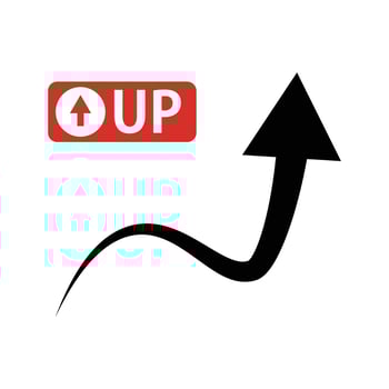 Up arrow icon. vector
