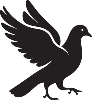 Pigeon silhouette, Pigeon SVG, Pigeon illustration, Pigeon bird silhouette vector