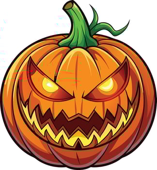 Halloween Creepy pumpkin design vector