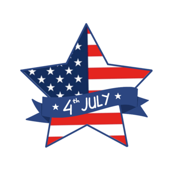Star Flag illustration for American independence Day png