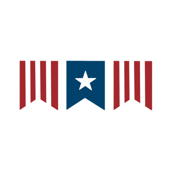 america flag decoration for independence day png