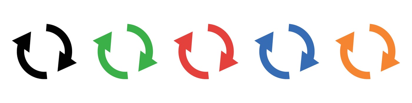Recycling mark icon set. Synchronization and refresh. Vectors. vector
