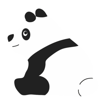 Cute panda cartoon png