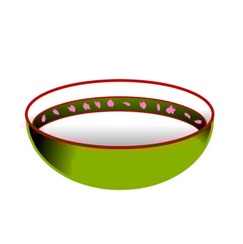 noodle bowl iluustration vector